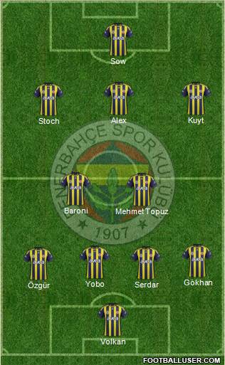 Fenerbahçe SK Formation 2012