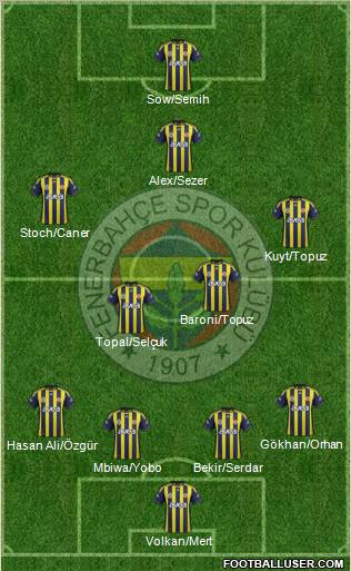 Fenerbahçe SK Formation 2012
