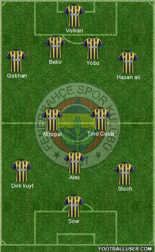 Fenerbahçe SK Formation 2012