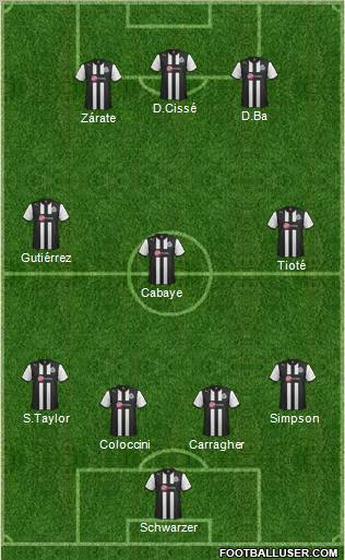 Newcastle United Formation 2012