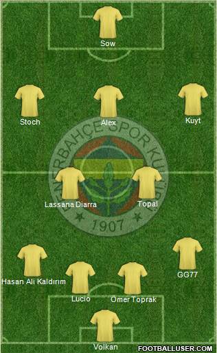 Fenerbahçe SK Formation 2012