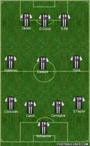 Newcastle United Formation 2012