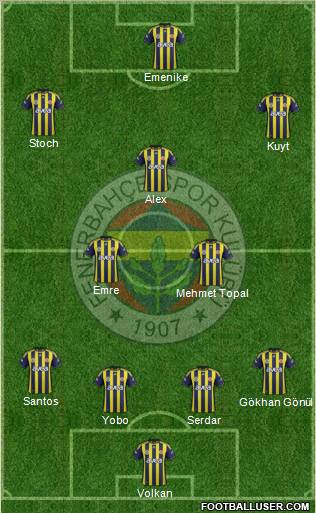 Fenerbahçe SK Formation 2012