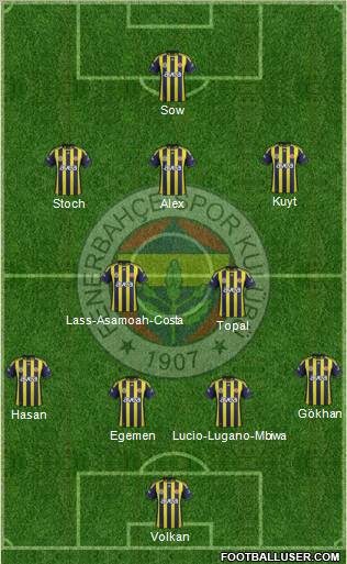 Fenerbahçe SK Formation 2012