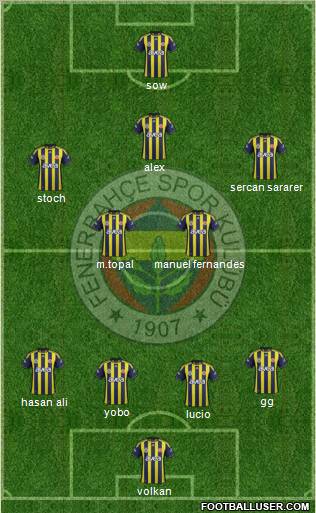 Fenerbahçe SK Formation 2012