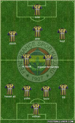 Fenerbahçe SK Formation 2012
