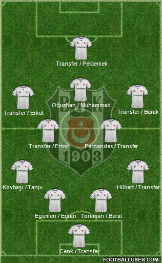 Besiktas JK Formation 2012