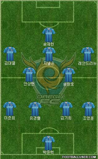 Daegu FC Formation 2012