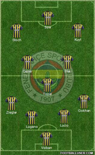 Fenerbahçe SK Formation 2012