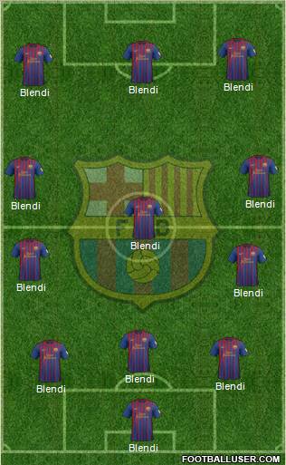 F.C. Barcelona Formation 2012