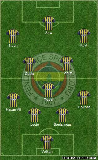 Fenerbahçe SK Formation 2012