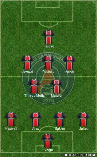 Paris Saint-Germain Formation 2012