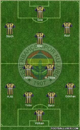 Fenerbahçe SK Formation 2012
