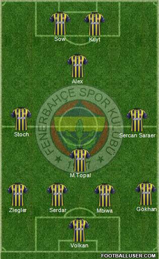 Fenerbahçe SK Formation 2012