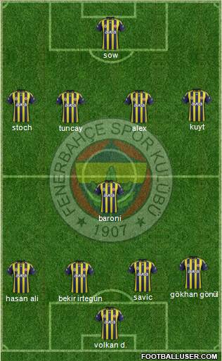 Fenerbahçe SK Formation 2012