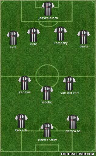 Newcastle United Formation 2012