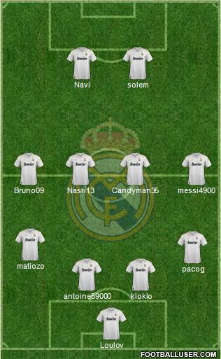 Real Madrid C.F. Formation 2012