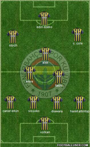 Fenerbahçe SK Formation 2012
