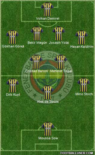 Fenerbahçe SK Formation 2012