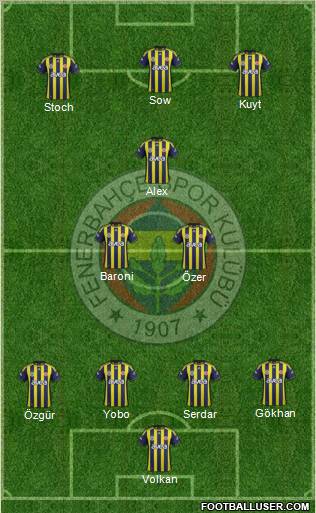 Fenerbahçe SK Formation 2012