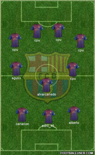 F.C. Barcelona Formation 2012
