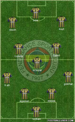 Fenerbahçe SK Formation 2012