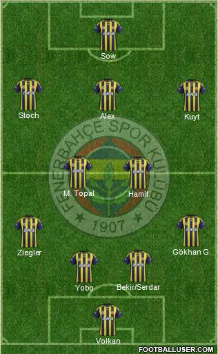 Fenerbahçe SK Formation 2012