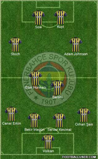 Fenerbahçe SK Formation 2012