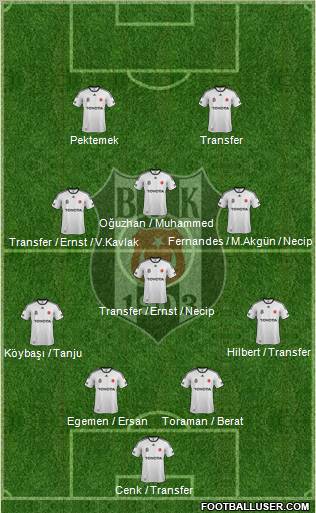 Besiktas JK Formation 2012