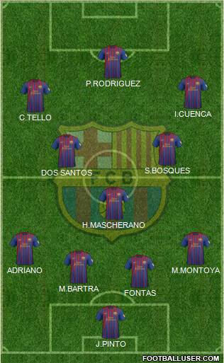 F.C. Barcelona Formation 2012