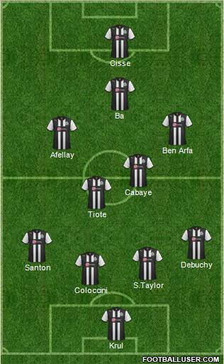 Newcastle United Formation 2012