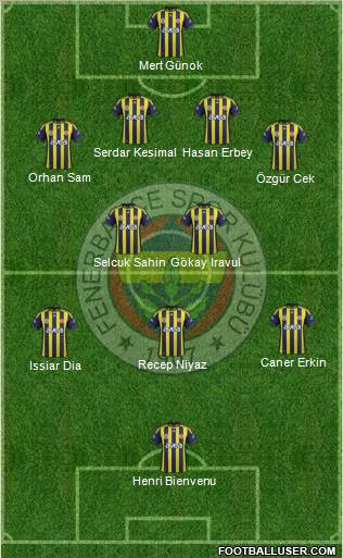 Fenerbahçe SK Formation 2012