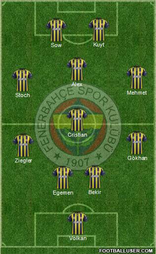 Fenerbahçe SK Formation 2012
