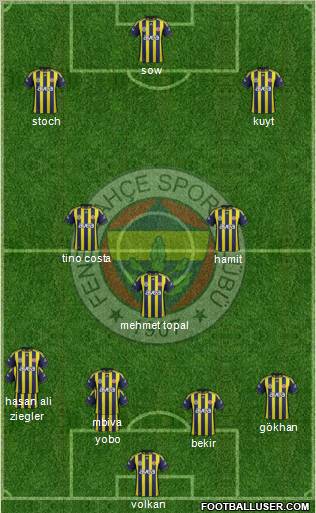 Fenerbahçe SK Formation 2012