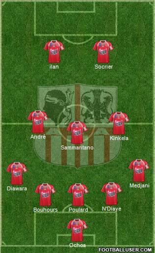 Athletic Club Ajaccien Football Formation 2012
