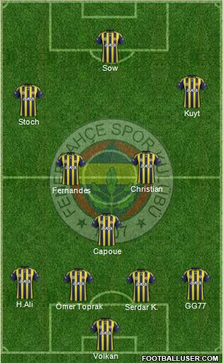 Fenerbahçe SK Formation 2012