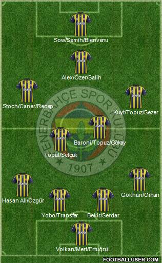 Fenerbahçe SK Formation 2012