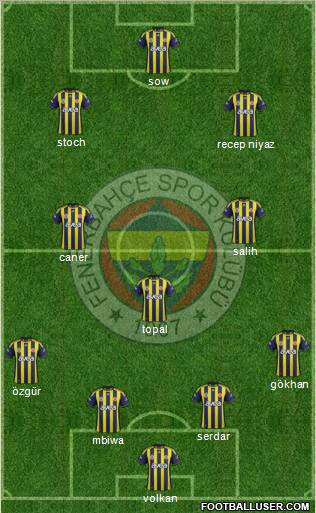 Fenerbahçe SK Formation 2012