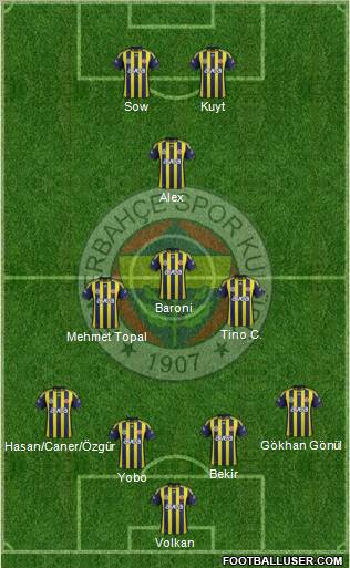 Fenerbahçe SK Formation 2012