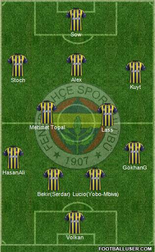Fenerbahçe SK Formation 2012