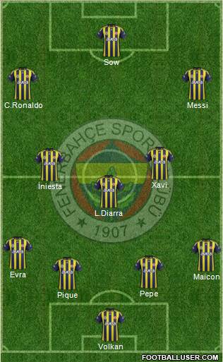 Fenerbahçe SK Formation 2012