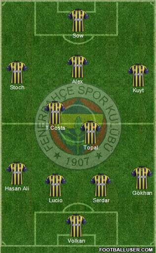 Fenerbahçe SK Formation 2012