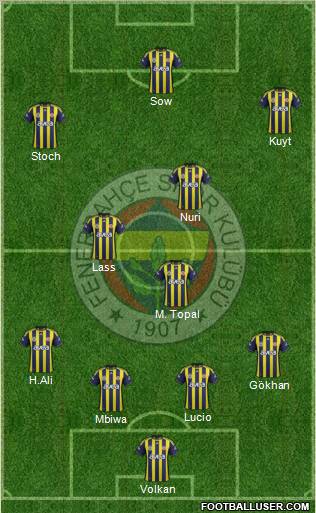 Fenerbahçe SK Formation 2012