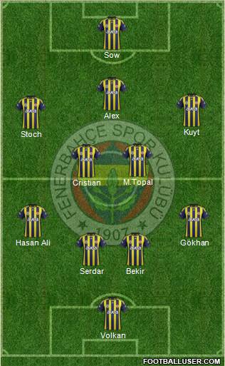 Fenerbahçe SK Formation 2012