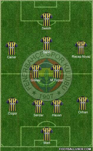 Fenerbahçe SK Formation 2012