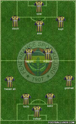 Fenerbahçe SK Formation 2012