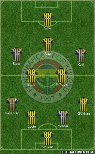 Fenerbahçe SK Formation 2012