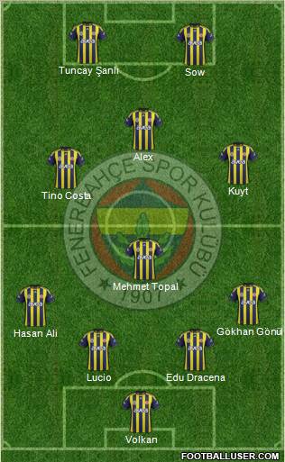Fenerbahçe SK Formation 2012