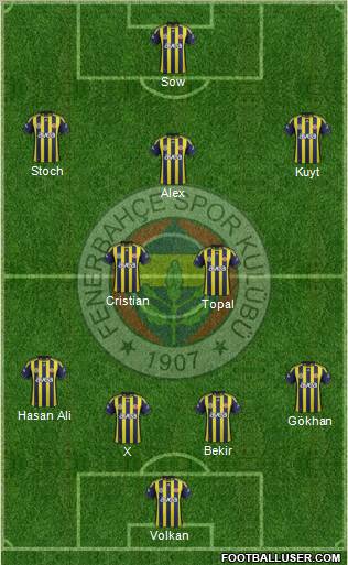 Fenerbahçe SK Formation 2012