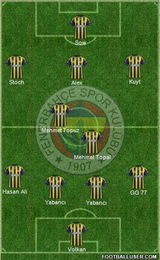Fenerbahçe SK Formation 2012